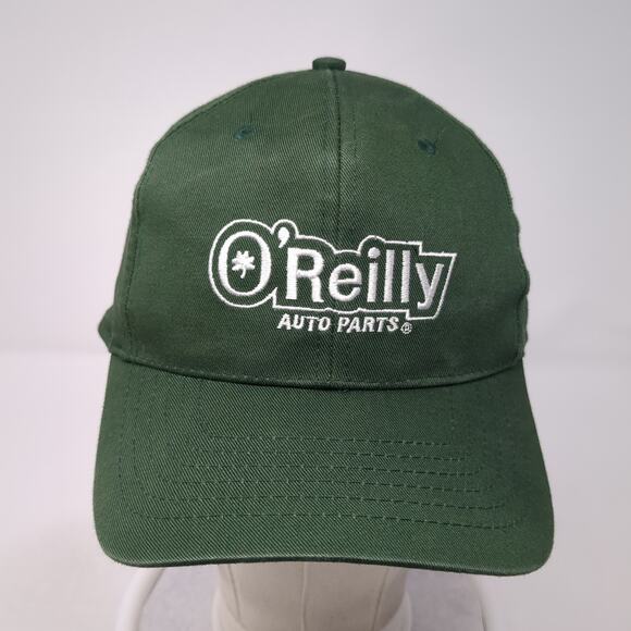O'Reilly Auto Parts Strapback Baseball Cap Green One Size Adjustable Embroidered - Picture 2 of 9